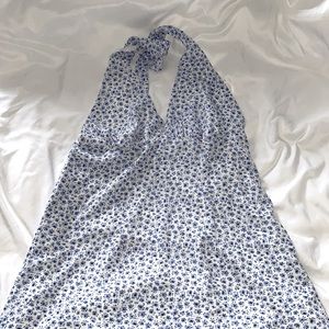 Halter neck floral dress
